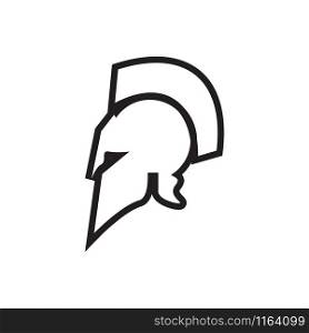 Spartan helmet graphic design template vector isolated