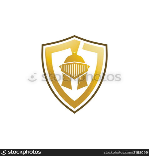 Spartan Helmet logo and gladiator, power, vintage, sword, safety, legendary logo and vector of soldier classic