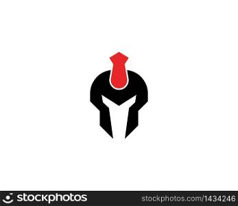 Spartan helmet logo design template