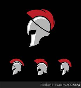Spartan Helmet Logo design vector. Spartan Logo template
