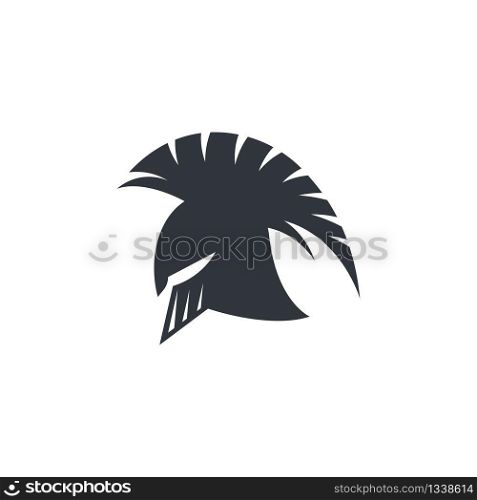 Spartan helmet vector icon illustration