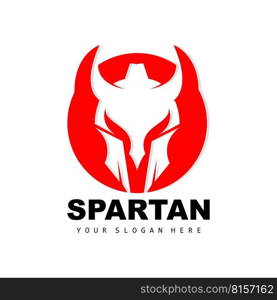 Spartan Logo,Vector Viking, Barbarian, War Helmet Design, Product Brand Illustration