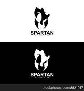 Spartan Logo, War Helmet Suit Vector, Barbarian Armor Icon, Viking, Gym ...