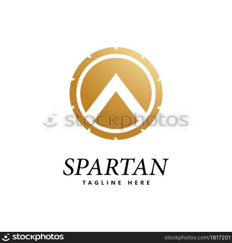 spartan shield logo icon vector