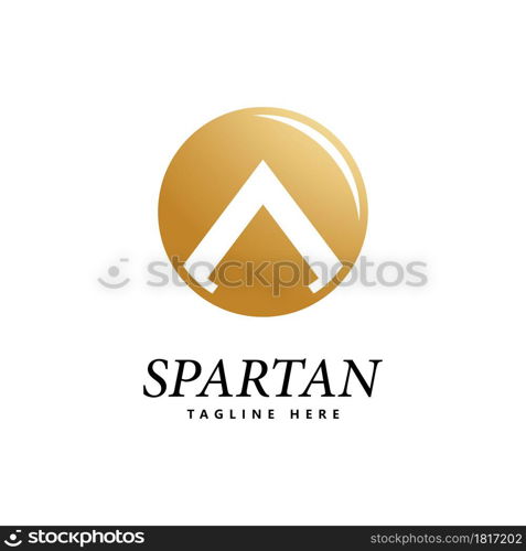 spartan shield logo icon vector