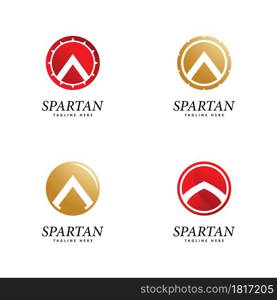 spartan shield logo icon vector