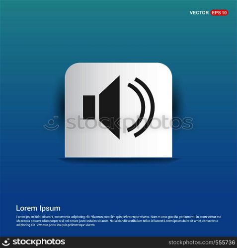 speaker icon - Blue Sticker button