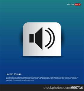 speaker icon - Blue Sticker button