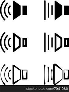 Speaker Icon Collection Design Vector Art Illustration