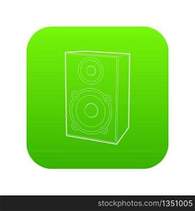 Speaker icon green vector isolated on white background. Speaker icon green vector