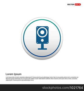 Speaker Icon Hexa White Background icon template - Free vector icon