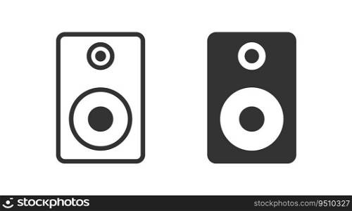 Speaker Icon. Music system symbol. Vector illustration.