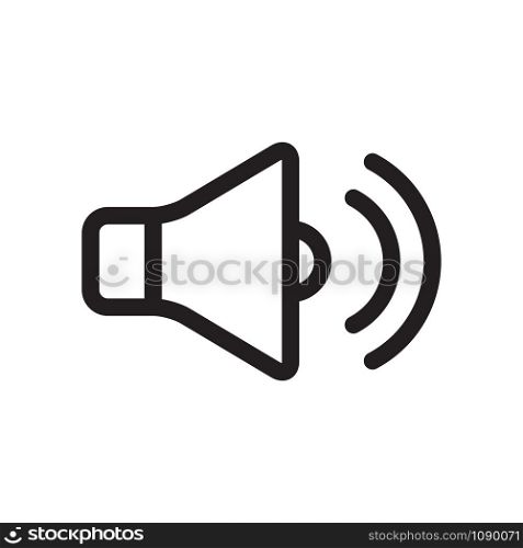 speaker icon vector logo template in trendy flat style