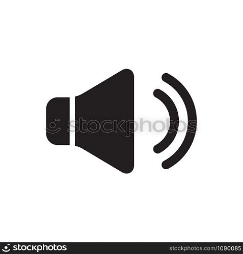 speaker icon vector logo template in trendy flat style