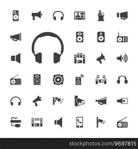 Speaker icons Royalty Free Vector Image