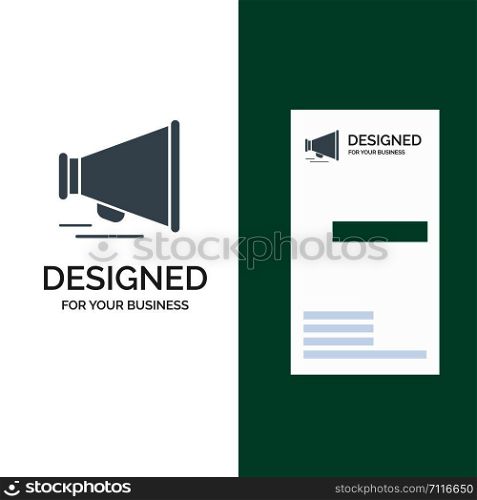 Speaker, Laud, Motivation Grey Logo Design and Business Card Template