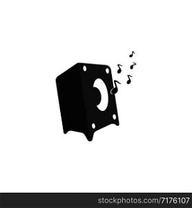 speaker logo template vector icon illustration design