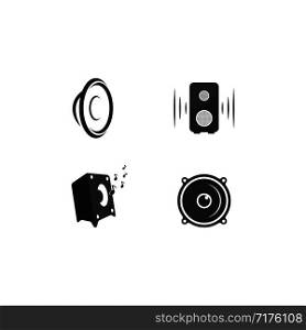 speaker logo template vector icon illustration design