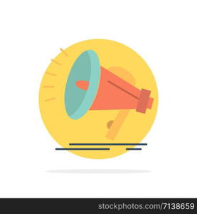 Speaker, Loud, Audio, Voice Abstract Circle Background Flat color Icon