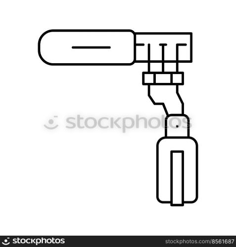 speaker mic microphone line icon vector. speaker mic microphone sign. isolated contour symbol black illustration. speaker mic microphone line icon vector illustration