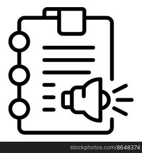 Speaker paper icon outline vector. Loan marketing. Payment bank. Speaker paper icon outline vector. Loan marketing