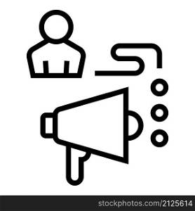 Speaker strategy icon outline vector. Person business. Conference online. Speaker strategy icon outline vector. Person business