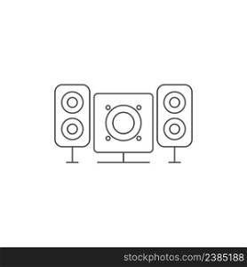 Speaker subwoofer icon design template illustration vector