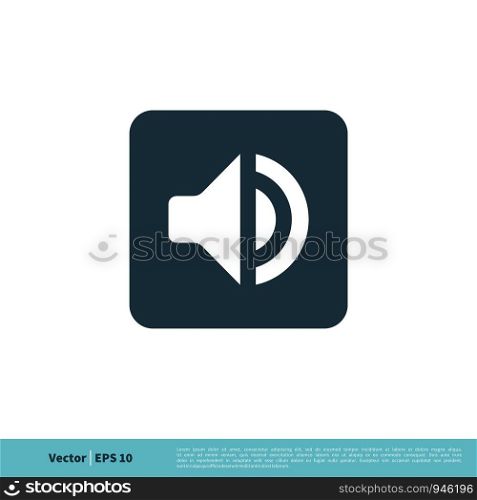 Speaker Volume Icon Vector Logo Template Illustration Design. Vector EPS 10.