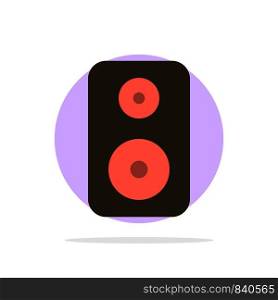 Speaker, Woofer, Laud Abstract Circle Background Flat color Icon