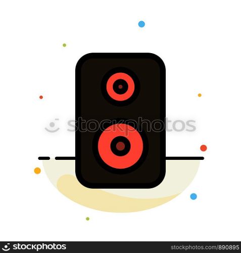 Speaker, Woofer, Laud Abstract Flat Color Icon Template