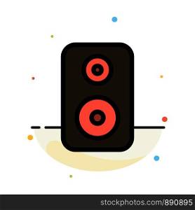 Speaker, Woofer, Laud Abstract Flat Color Icon Template