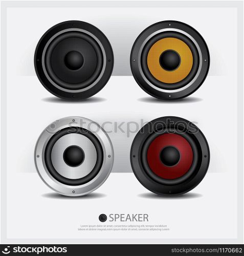 Speakers isolated vector illustration