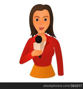 Speaking presenter icon. Cartoon illustration of speaking presenter vector icon for web. Speaking presenter icon, cartoon style