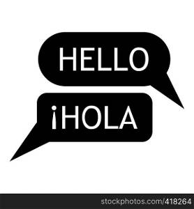 Speaking spanish icon. Simple illustration of speaking spanish vector icon for web. Speaking spanish icon, simple style