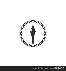 spear chain icon vector illustration concept design template web