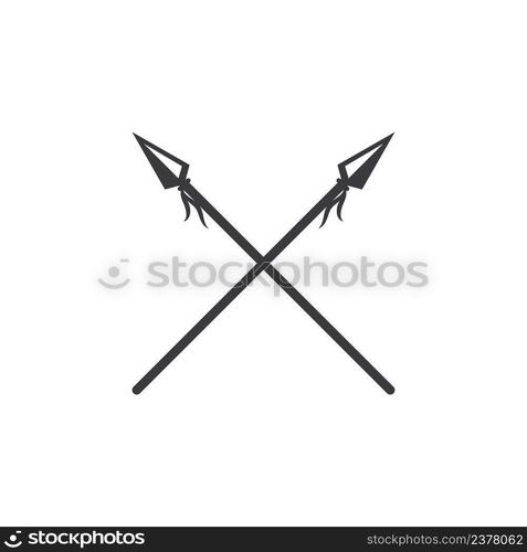 Spear logo and symbol vector design illustration