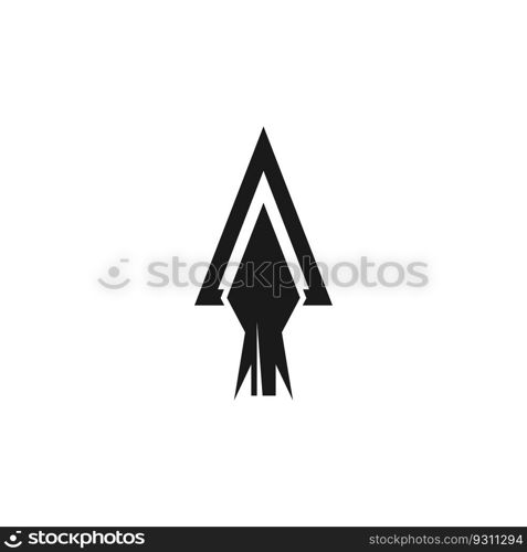 Spear logo and symbol vector design illustration