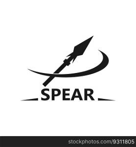 Spear logo and symbol vector design illustration