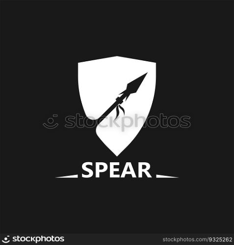 Spear logo and symbol vector design illustration
