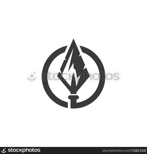 Spear logo icon vector design