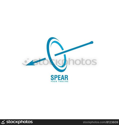 Spear logo vector icon illustration design 