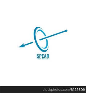 Spear logo vector icon illustration design 