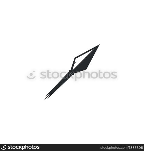 Spear logo vector icon illustration template design