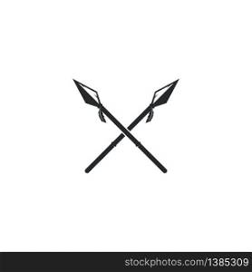 Spear logo vector icon illustration template design
