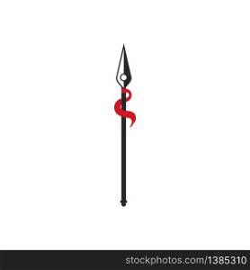 Spear logo vector icon illustration template design