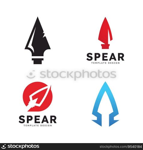 Spear logo vector icon template design