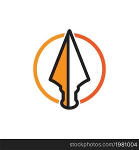 spear logo vector icon template illustration