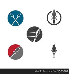 Spear vector illustration icon Template design