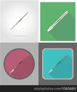 spear wild west flat icons vector illustration isolated on background