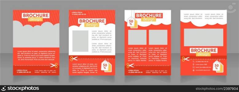 Special gift for customer encouragement blank brochure design. Template set with copy space for text. Premade corporate reports collection. Editable 4 paper pages. Ubuntu Bold, Regular fonts used. Special gift for customer encouragement blank brochure design